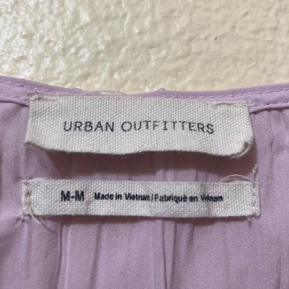 Urban Outfitters Women's Light Purple Spaghetti Strap Ruffle Mini Dress Medium - Picture 6 of 8